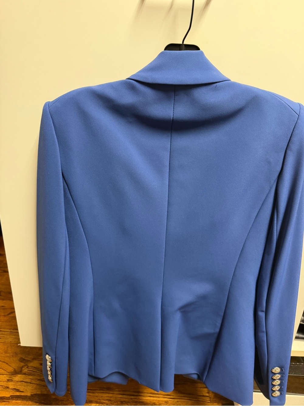 Veronica Beard Royal Blue Double-Breasted Blazer with Silver Buttons - Picture 3 of 3